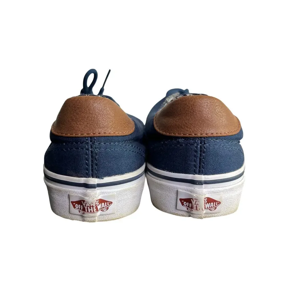 VANS Era 59 C&L‎ Dress Blues Sneakers Mens 7 Casual Boat Shoes Brown Trim NWOT